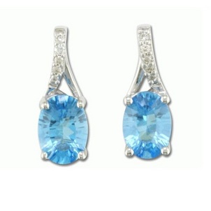 Blue Topaz, Decembers Birthstone Blue-Topaz-and-Diamond-Earrings-57