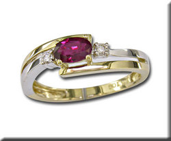 Ruby is Julys Birthstone Ruby and Diamond Ring