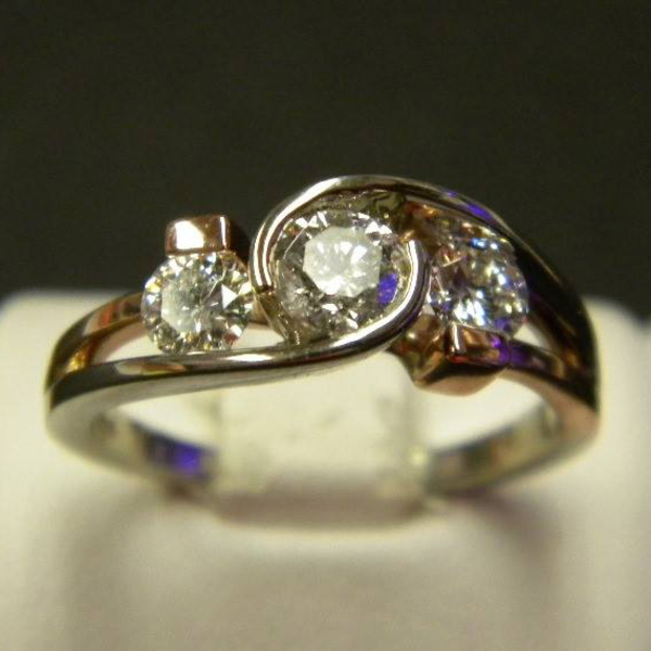 Rose and White Gold Diamond Ring Custom80After-1-85