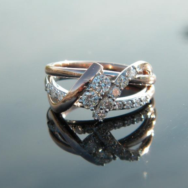 Rose and White Gold Diamond Ring Custom83-After1-28