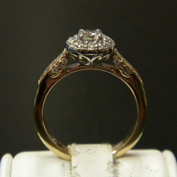 Antique Styled Diamond Halo Ring 