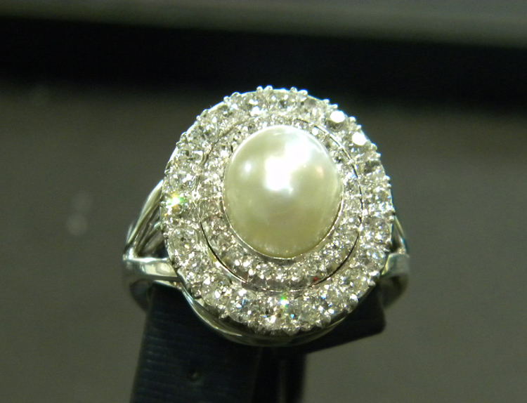 Transformations and Bling Creations diamond and pearl pin-35