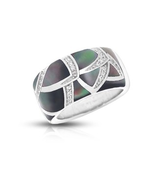 photo number one of Sirena Black Mother-of-Pearl Ring item 01031620301
