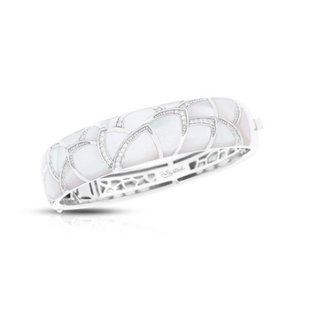 photo number one of Sirena White Mother-of-Pearl Bangle item 07031620201