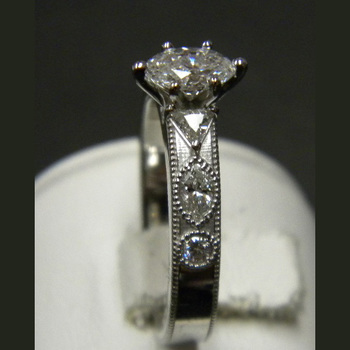photo number three of Marquis Diamond Ring item Custom74