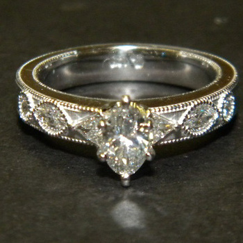 photo number four of Marquis Diamond Ring item Custom74