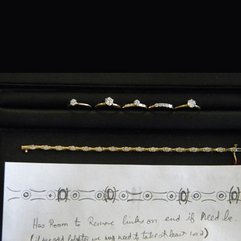 photo number six of Diamond Bezel Bracelet from Mom's Rings item Custom24