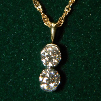 photo number one of Double Diamond Pendant item Custom28