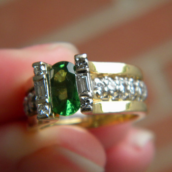 photo number three of Tsavorite Family Ring item Custom21
