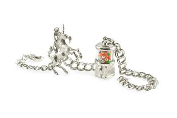 photo number one of Rembrandt Unicorn and Gumball Machine Charm Bracelet item 082813-15