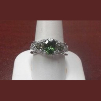 photo number one of Custom Green Spinel Ring item Custom50