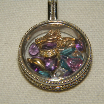 photo number one of Floating Gemstones Pendant item Custom40
