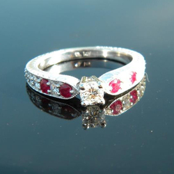 photo of Antique Style Diamond and Ruby Ring item Custom77