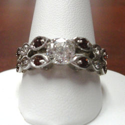 photo of Diamond and Garnet Ring item Custom42