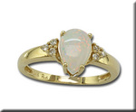 photo of 14K Yellow Gold Natural Opal/Diamond Ring item R96DFN2I