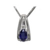 photo of 14K White Gold Blue Sapphire/Diamond Pendant  item P46DLAS3WI